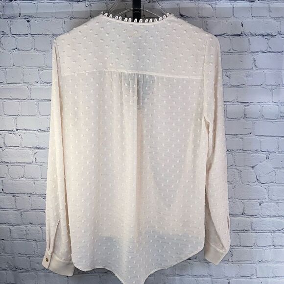 L’Agence Perry Swiss Dot Blouse Ivory Size Small - Picture 5 of 5